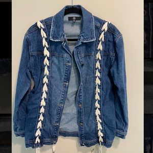 Missguided Women’s Jean Jacket with Braided Detail